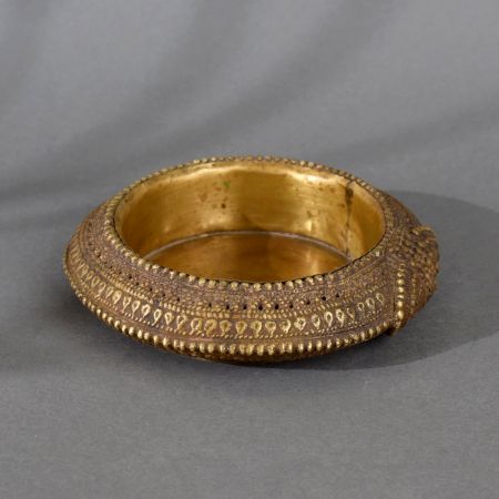 Handmade Brass Tribal Ashtray with Engraving for Decor