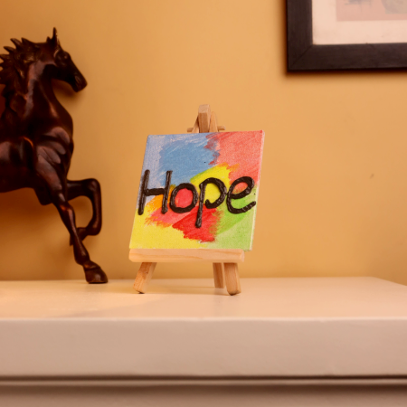 Colorful Hope Textured Canvas Painting for Inspiration
