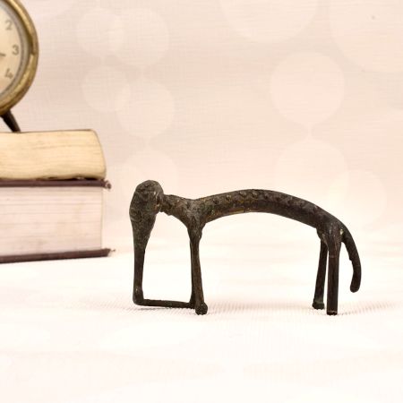 Handmade Finest Brass Long Elephant Statue in Folk Art