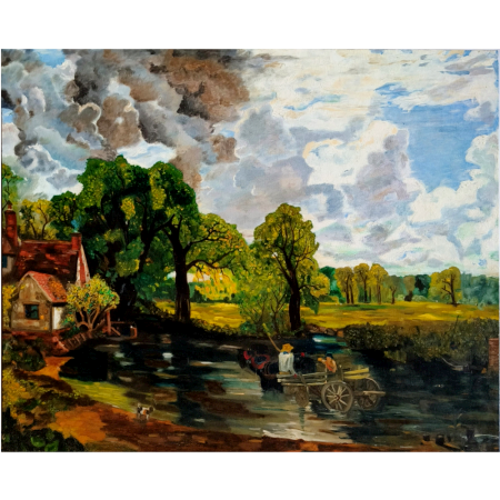 The Hay Wain â€“ Oil on Canvas by Artist B. Manikanta