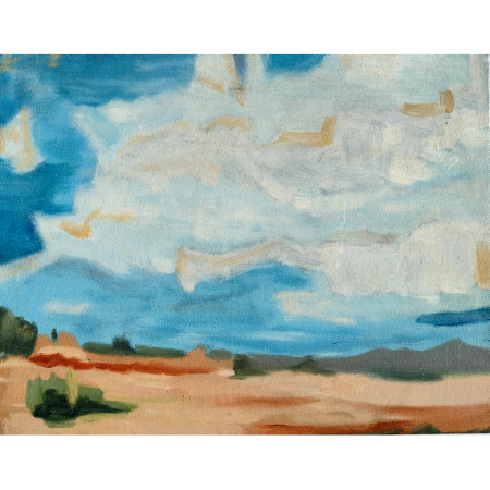 Romantic Landscape â€“ Soft Horizons | Oil on Canvas by Artist B. Manikanta