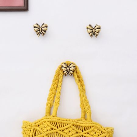 Antique Brass Butterfly Wall Hooks-3 Pieces