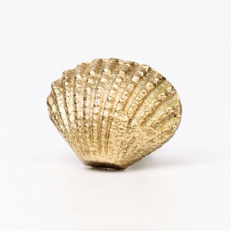 Golden Solid Brass Shell Drawer Knob