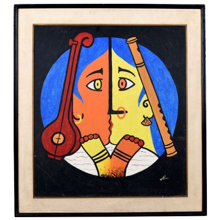 Harmony of Divine Faces Canvas on Board Painting