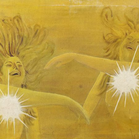 Liberated Spirits in Yellow Hue Acrylic Painting