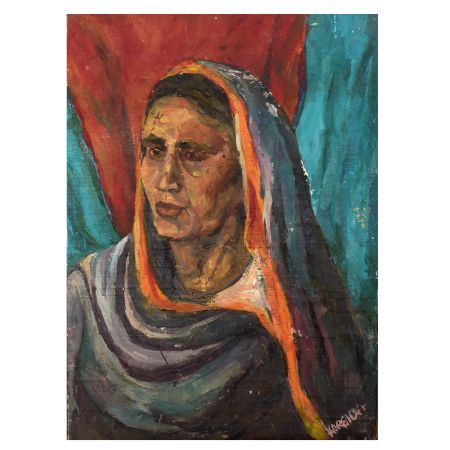 Portrait of a Resilient Woman Acrylic Canvas Painting