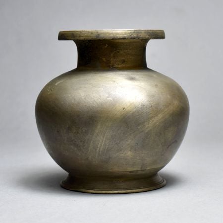 Handmade Vintage Finish Brass Water Pot from South India