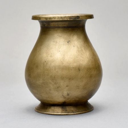 Indian Plain Brown Finish Holy Water Pot Made of Finest Brass