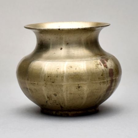 Sturdy Handmade Brass Holy Water Pot Lota for Hindu Rituals