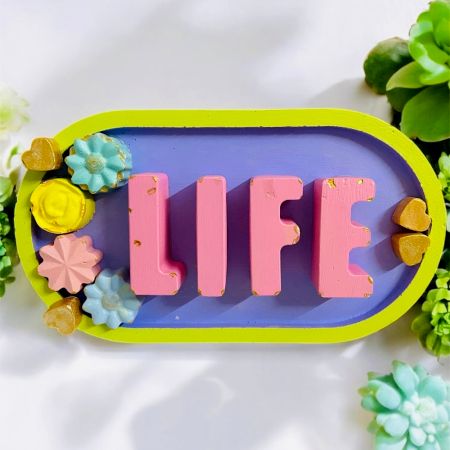 Life Cemented Plate for Home Decor