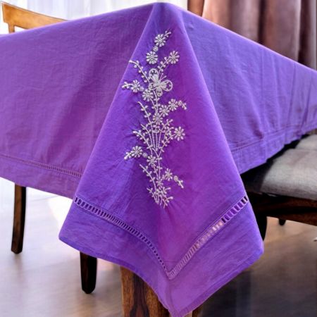 Anthophile Rectangular Table Cloth - Lavender