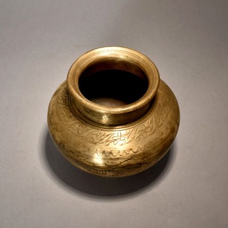 A Beautiful Holy Water Pot With Dotted Fish Design