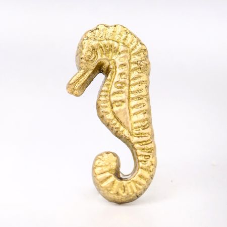 Golden Brass Seahorse Cabinet Knob