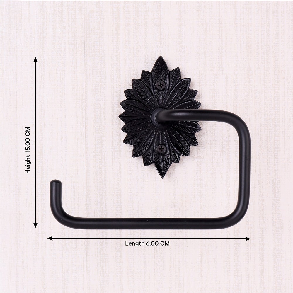 Matte Black Aluminum Toilet Paper Holder