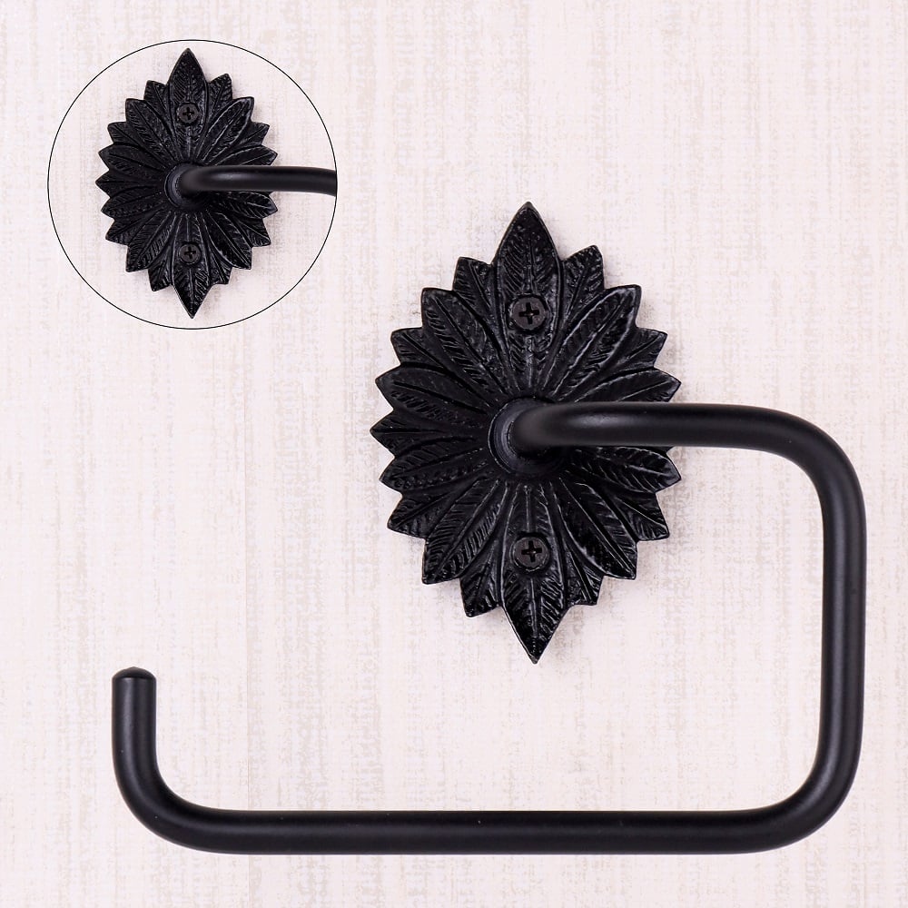 Matte Black Aluminum Toilet Paper Holder