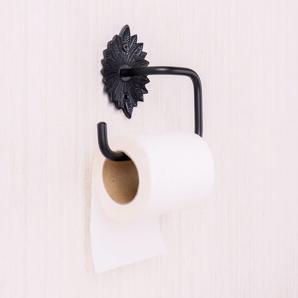 Matte Black Aluminum Toilet Paper Holder