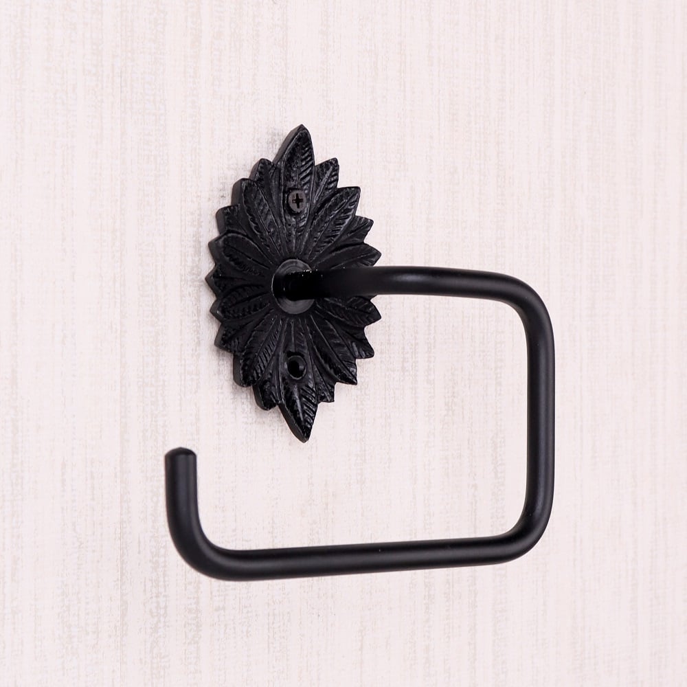 Matte Black Aluminum Toilet Paper Holder