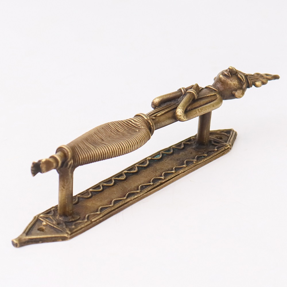 Tribal Lady Brass Door Handles- Pack of 4