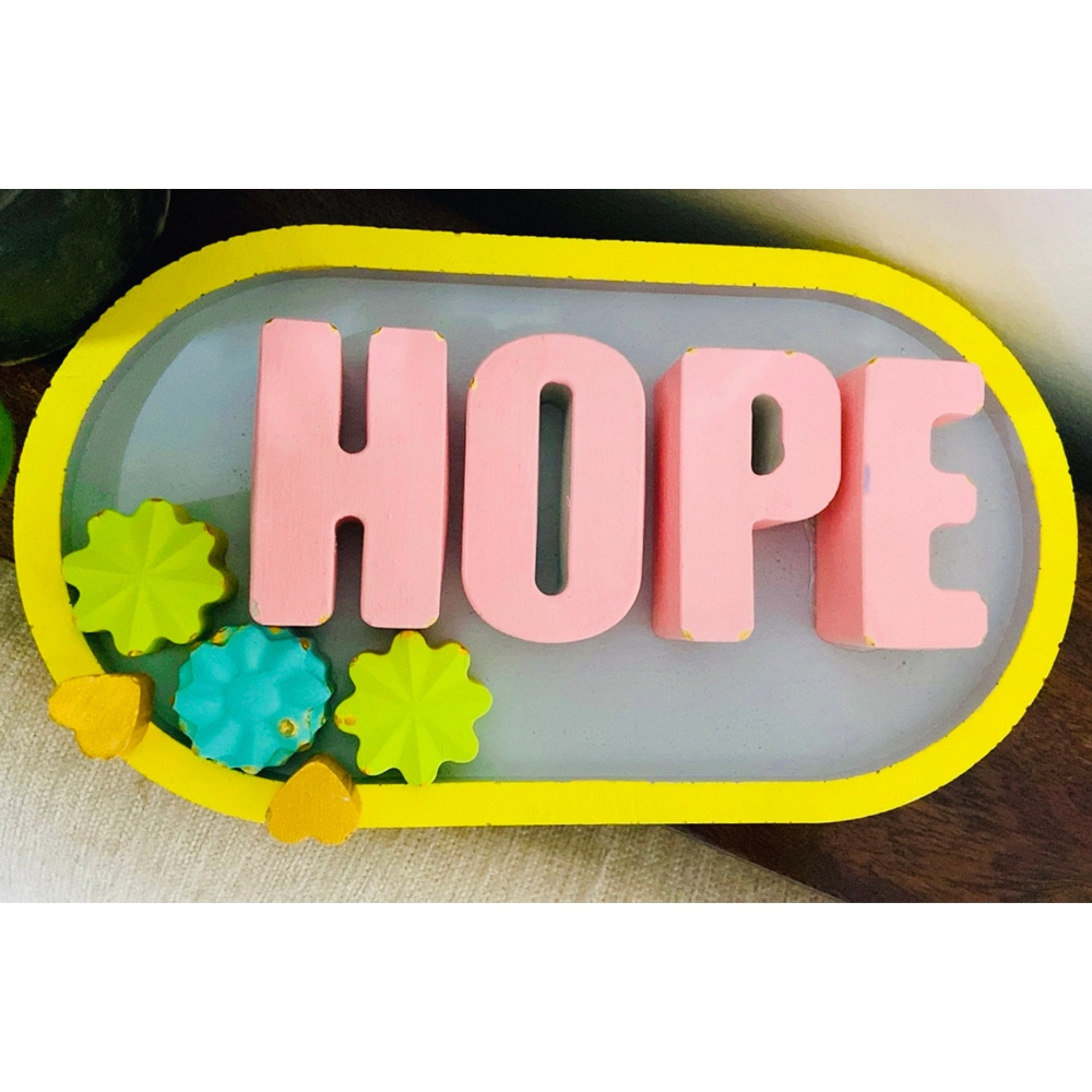 Hope Cemented Plate for Home Decor
