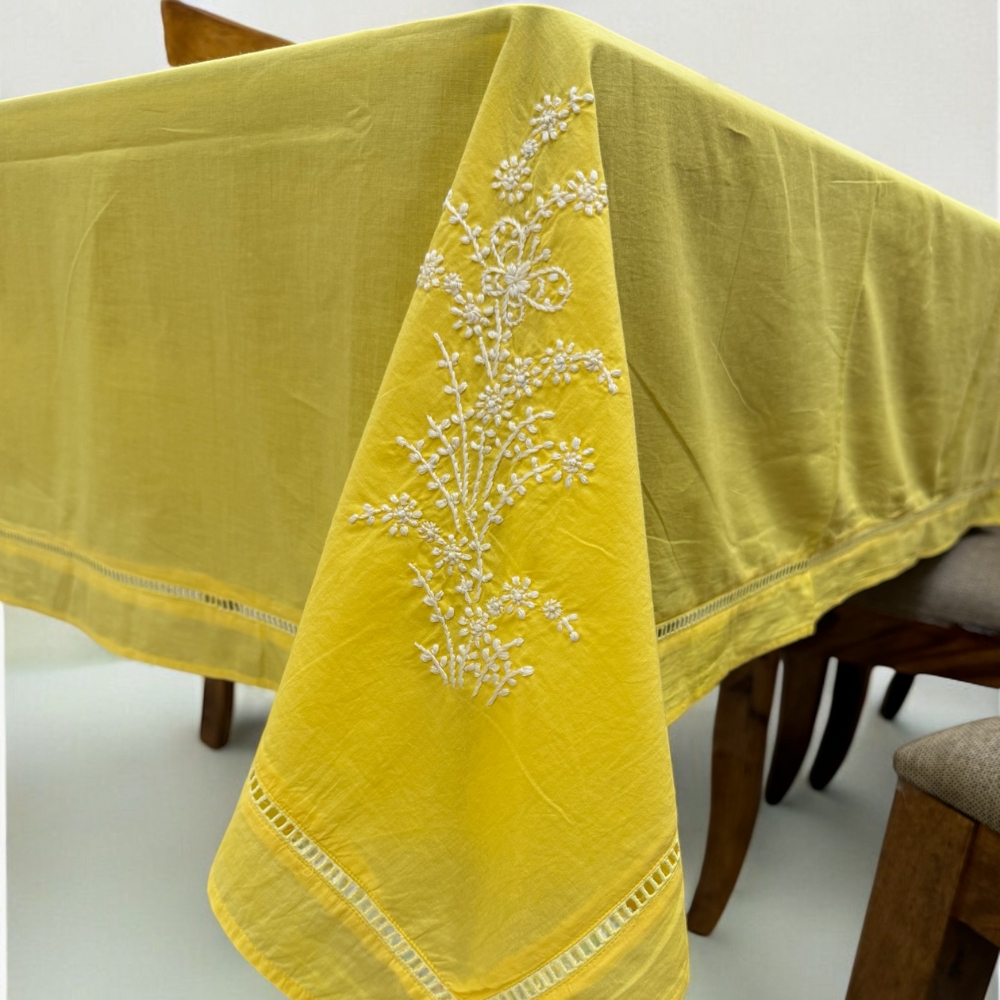 Anthophile Rectangular Table Cloth - Yellow