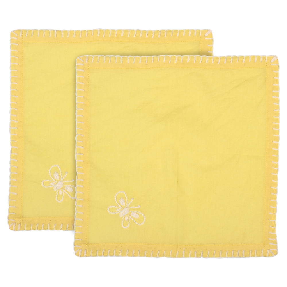 Anthophile Cocktail Napkin – Set of 2 – YELLOW