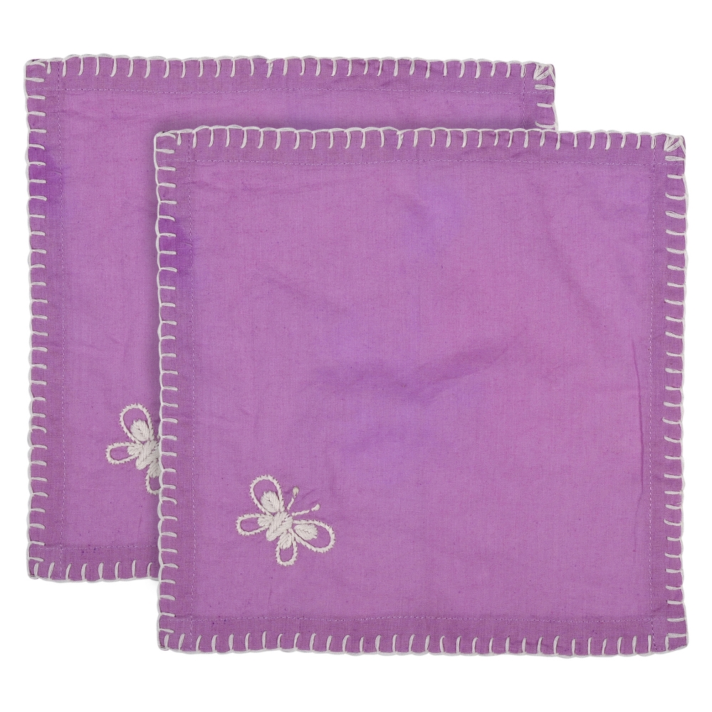 Anthophile Cocktail Napkin – Set of 2 – LAVENDER