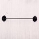 Black Aluminum Wall-Mounted Towel Bar for Bathroom