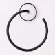 Vintage Black White Aluminum and Ceramic Towel Ring For Bathroom