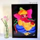 Lord Ganesha in Vibrant Hues Acrylic Painting on Paper by Artist Dimpana | 13 x 17.5 Inches