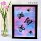 Butterflies Watercolor Butterfly Silhouette Art on Paper by Artist Dimpana | 7.5 x 10.5 Inches