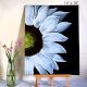 White Flower Acrylic on Canvas Board by Artist Dimpana | 14 x 18 Inches