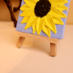Mini 3D Sunflower Canvas with Textured Petals