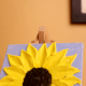 Mini 3D Sunflower Canvas with Textured Petals