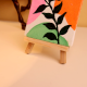 Abstract Botanical Mini Canvas with Bold Colors