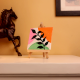 Abstract Botanical Mini Canvas with Bold Colors