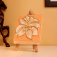 Gold-Outlined Floral Mini Canvas Textured Artwork