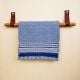Rustic Wooden Towel Holder with Leather Strap Mount