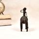 Handcrafted Vintage Brass Statue of Camel with Rider in Tribal Art