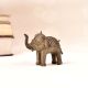 Handmade Jali Work Brass Elephant Statue in Tribal Art