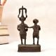 Handmade Finest Brass Two Man Figure in Tribal Art for Decor