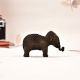 Handcrafted Tribal Art Brass Elephant Statue in Dark Finish