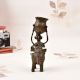 Handmade Bastar Art Brass Statue of Woman on Elephant for Decor