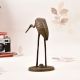 Vintage Finest Brass Crane Bird Statue in English Art for Decor