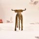 Vintage High-Quality Tribal Brass Nandi Statue in Bastar Art