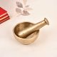 Indian Handcrafted Brass Pestle and Mortar in Vintage Finish