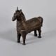 Dark Finish Handmade Tribal Brass Horse Statue in Bastar Art