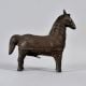 Dark Finish Handmade Tribal Brass Horse Statue in Bastar Art
