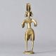 Tribal Art Handmade Brass Man Statue Playing Manjeera for Decor