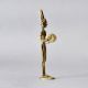 Tribal Art Handmade Brass Man Statue Playing Manjeera for Decor