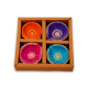 Handicraft Terracotta Washable Double Layer Diya for Home Decor Set of 4